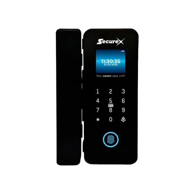 SecureX Biometric Glass Door Lock
